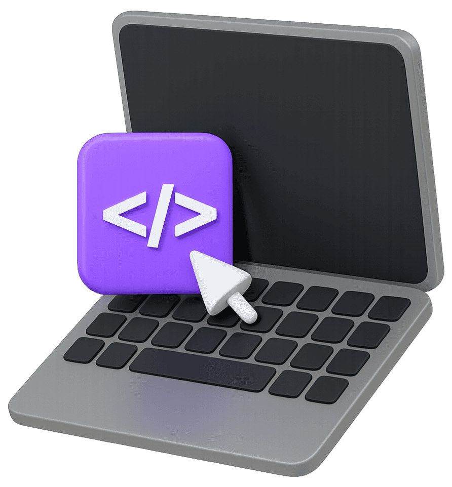 Computer showing practical coding
